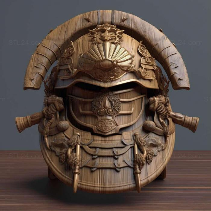 Ideas (Samurai helmet 1, IDEA_18057) 3D models for cnc